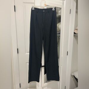 Princess Polly Navy Pinstripe Pants
